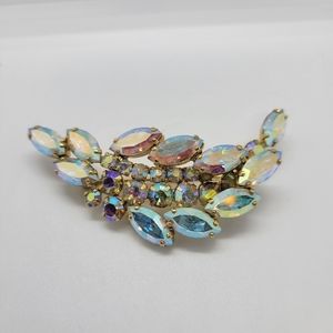 Vintage AB rhinestone brooch